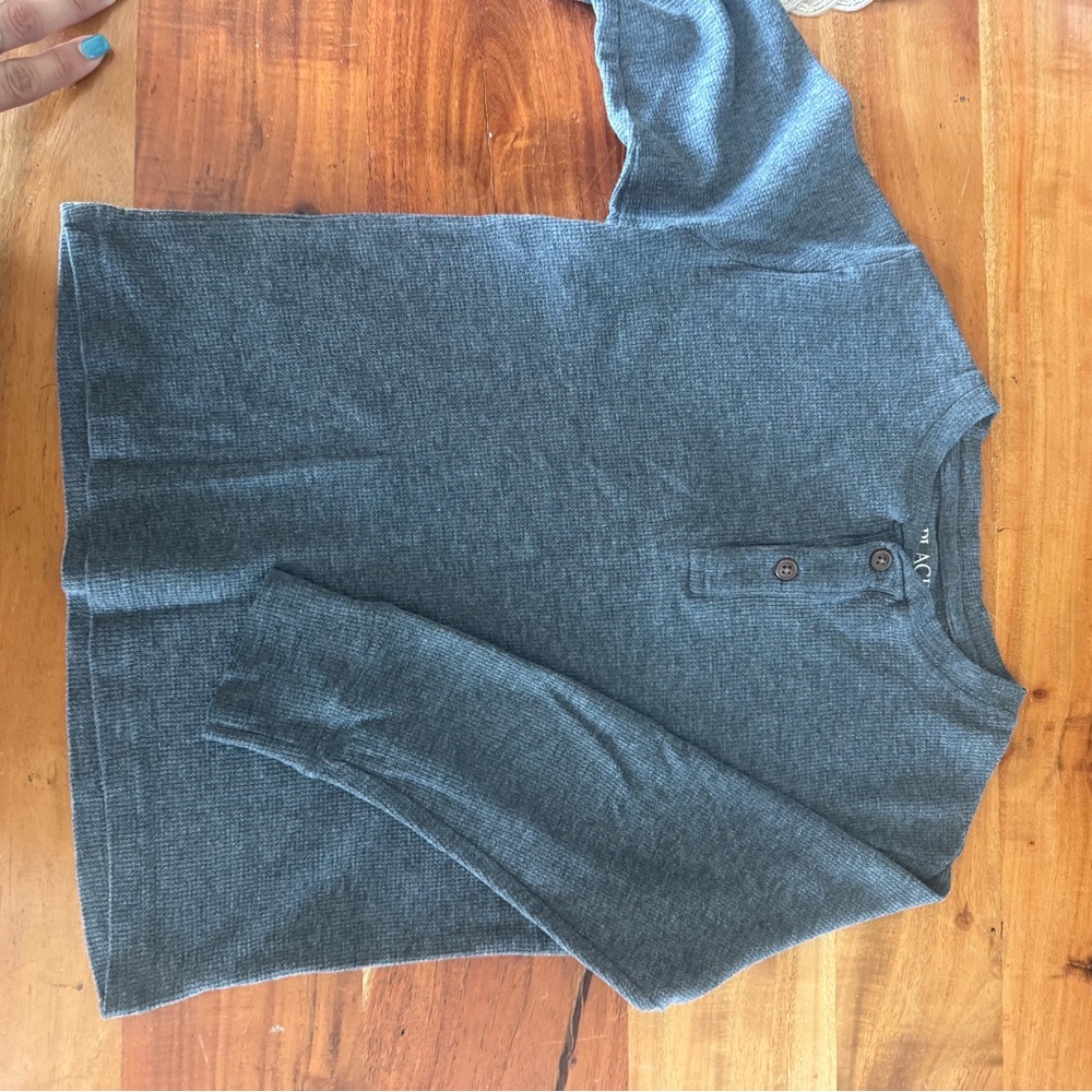 Place Charcoal Henley Top